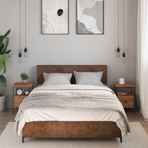 Vidaxl Tables De Chevet 2 Pcs Chêne Artisanal Bois D'ingénierie