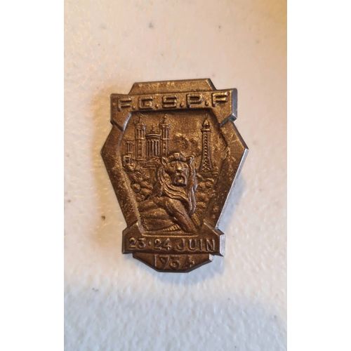 Insigne Broche Fgspf 23-24 Juin 1934