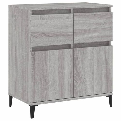 Vidaxl Buffet Sonoma Gris 60x35x70 Cm Bois D'ingénierie