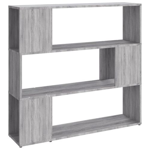 Vidaxl Bibliothèque/Séparateur De Pièce Sonoma Gris 100x24x94 Cm