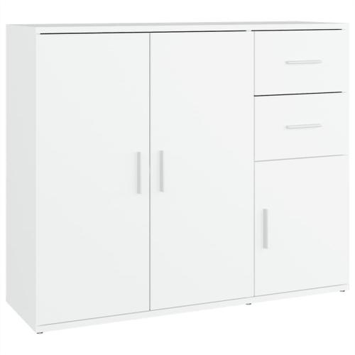 Vidaxl Buffet Blanc 91x29,5x75 Cm Bois D'ingénierie