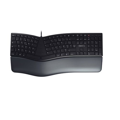 CHERRY KC 4500 ERGO - Clavier - USB - AZERTY - Français - noir