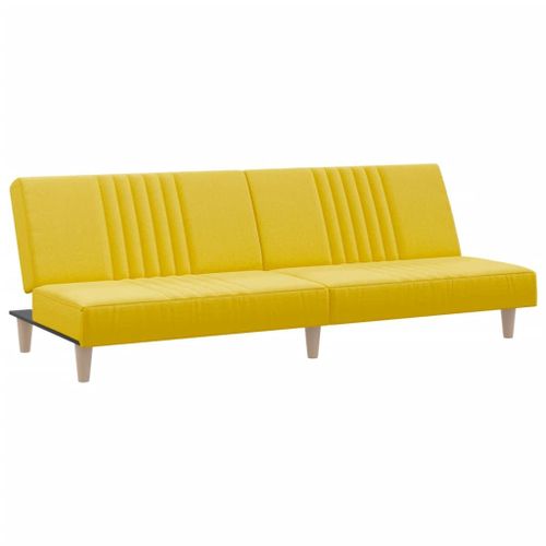 Vidaxl Canapé-Lit Jaune Clair Tissu