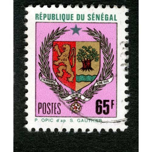 Timbre Oblitéré République Du Sénégal, Postes, 65 F,
