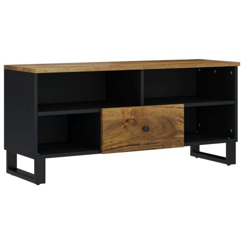 Vidaxl Meuble Tv 100x33x46 Cm Bois De Manguier Et D'ingénierie