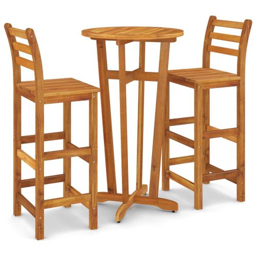 Vidaxl Ensemble De Salle À Manger De Jardin 3 Pcs Bois D'acacia Solide