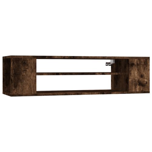 Vidaxl Armoire Tv Suspendue Chêne Fumé 100x30x26,5cm Bois D'ingénierie