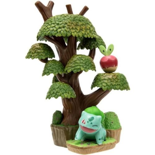 Pokémon - Pack Environnement - Foret D'été Avec Bulbizarre 5cm - Bandai