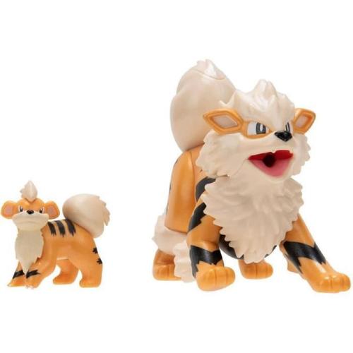 Pokémon - Pack Évolution Caninos (5 Cm) & Arcanin (10 Cm) - Bandai