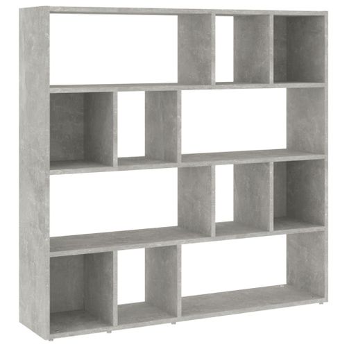 Vidaxl Bibliothèque/Séparateur De Pièce Gris Béton 105x24x102 Cm