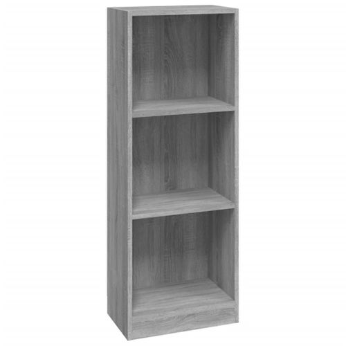 Vidaxl Bibliothèque 3 Niveaux Sonoma Gris 40x24x109 Cm