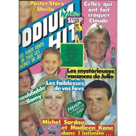Podium 01/07/1982 Hallyday, Claude François, Sheila, Auteuil, Dave, F. Valéry, Shake, Lenorman, De Suza, Berliner, Sardou, Chedid, H. Leonard, Bachelet, Vartan, Chatel, Joëlle, Pietri, Jaïro,Blanchard