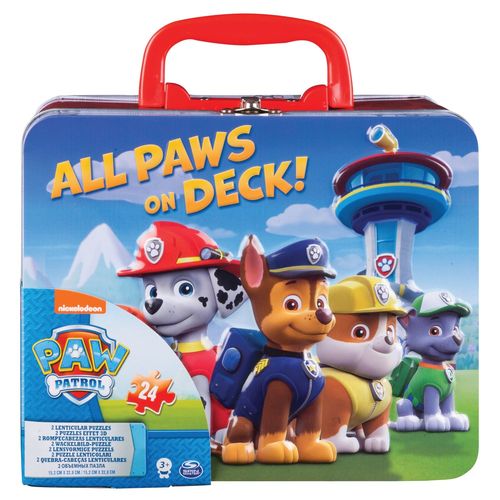 Games Grande Valisette Metal 2 Puzzles Lenticulaires Paw Patrol
