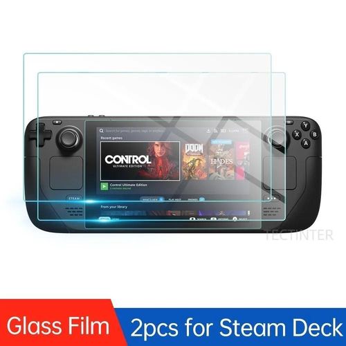 2 Pcs - Protecteur D'écran 9h Pour Console De Jeu Valve Steam Deck, Verre Guatemala Premium, Film De Protection Anti-Rayures, Accessoires Steam Deck