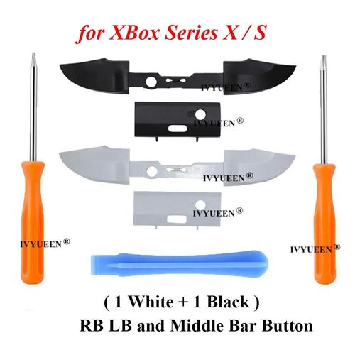 Pack B - Ivyueen 2 Jeux De Boutons Pare-Chocs Rb Lb Pour Microsoft Xbox Série X S Contrôleur Bouton De Déclenchement Support Central Avec Outil De Tournevis