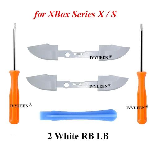 Pack F - Ivyueen 2 Jeux De Boutons Pare-Chocs Rb Lb Pour Microsoft Xbox Série X S Contrôleur Bouton De Déclenchement Support Central Avec Outil De Tournevis