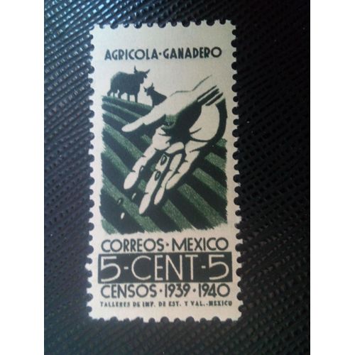 Timbre Mexique Y T 541 Agricola Ganadero (Agriculture Et Élevage) 1939 ( 040507 )