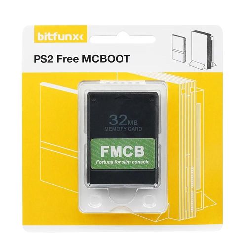 32mb - Bitfunx-Carte Mémoire Fortuna Fmcb Free Mcboot Pour Sony Playstation 2, Console De Jeu Ps2 Slim