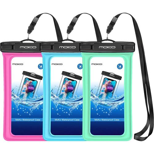 3 Pcs Étuis Étanches Flottants Pour Téléphone Portable En Tpu Compatible Avec Iphone 13/12/11 Pro Max Mini, Se 3/2, Galaxy S22/S21/20 Plus Ultra, Note 20/10, Xiaomi 12, Mi 11/10, Rouge+Bleu+Vert