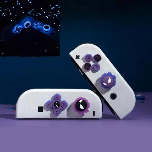 Silicone Soft - Bouton De Manette Abxy Pour Nintendo Switch Oled Joy-Con Skin Case, Dsub Move Cross Direction, Thumb Stick Grip Cap Cover, Key Sticker