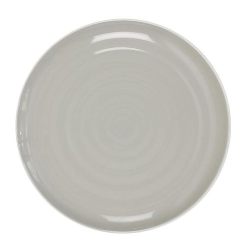 Paris Prix - Lot De 6 Assiettes Plates "Bicolore Mania" 27cm Gris