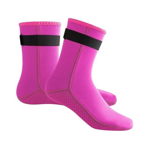 Chaussettes De Plongée Thermiques En Néoprène Pour Hommes Et Femmes,Chaussettes De Sport Coordonnantes,Chaussons D'eau,Plongée En Apnée,Surf,Kayak,3mm - Type Pink-Xs #B