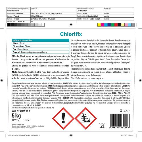 Traitement chlore CHLORIFIX micro-billes Bayrol 5kg