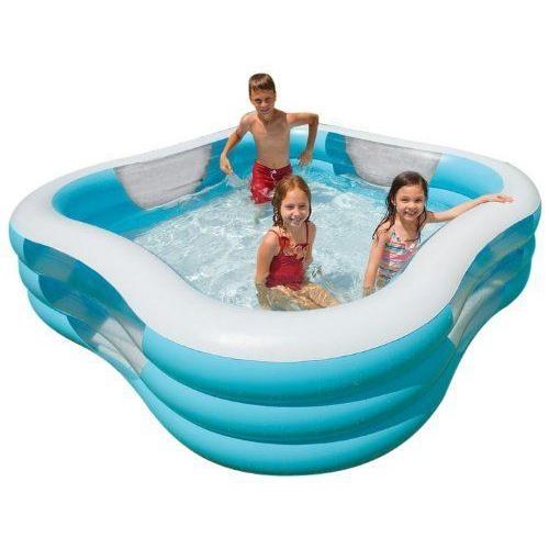 Intex - 57495fr - Jeu D'eau Et De Plage - Piscine Carré - Hublot