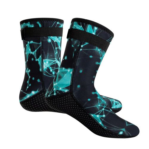 Chaussettes De Plongée En Apnée Coordonnantes Unisexes,Chaussettes De Sports Nautiques,Bottes De Combinaison De Plongée,Chaussettes De Voile,Chaudes,Hiver,Natation,3mm - Type C-Xl