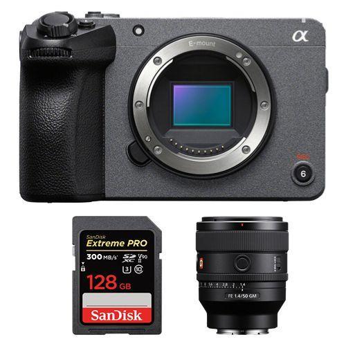 Caméra de cinéma numérique Sony FX30 + FE 50mm f1.4 GM + SanDisk 128 Go Extreme Pro SDXC UHS-II U3 300 Mo/s