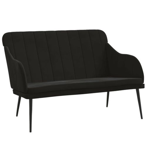 Vidaxl Banc Noir 110x76x80 Cm Velours