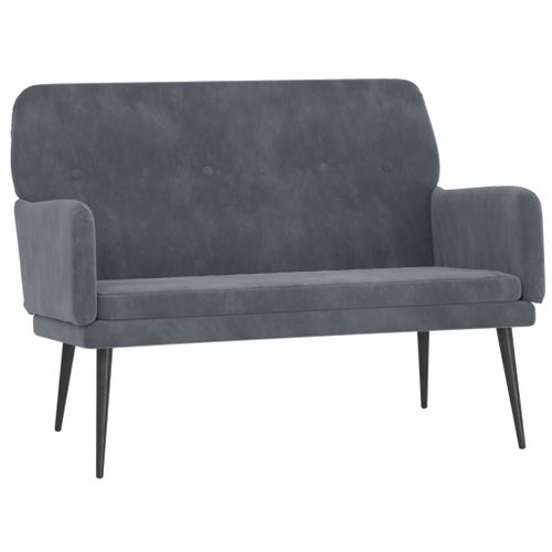 Vidaxl Banc Gris Foncé 108x79x79 Cm Velours