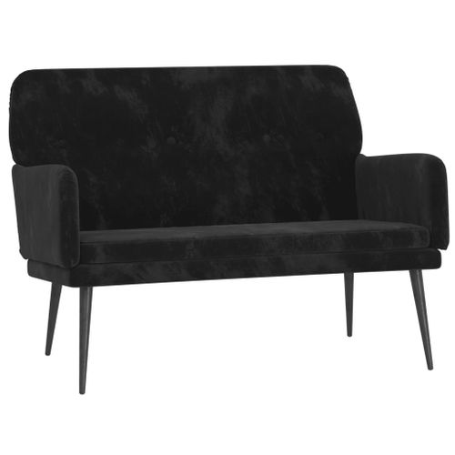 Vidaxl Banc Noir 108x79x79 Cm Velours
