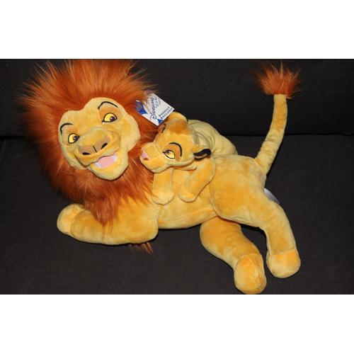 Peluche Mufasa Et Simba Roi Lion