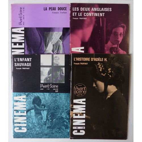 L'enfant Sauvage, Les Deux Anglaises Et Le Continent, Adèle H, La Peau Douce De François Truffaut (Lot De 4 N° De La Revue L'avant-Scène Cinéma N°48 -107 -121 -165