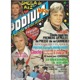 Podium 01/03/1980 Claude François, Buggles, Sheila, Lavilliers, Starshooter, Telephone, Delpech, Allain, Dave, Dalida, Sardou, Vartan, François Valéry, Ringo, Charden,Sheila,Lalanne, Chamfort,Lenorman