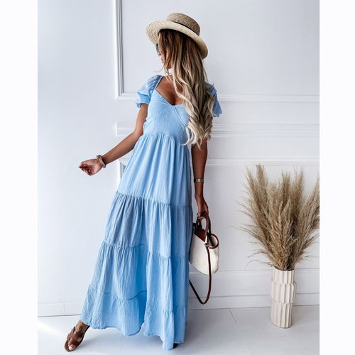 Robe Longue Unie Blanche