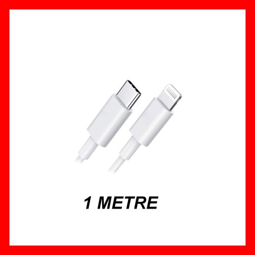 Câble Lightning - Lightning mâle pour 24 pin USB-C mâle - 1 m - pour Apple iPad/iPhone/iPod (Lightning)