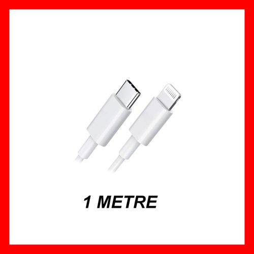 Câble Lightning - Lightning mâle pour 24 pin USB-C mâle - 1 m - pour Apple iPad/iPhone/iPod (Lightning)