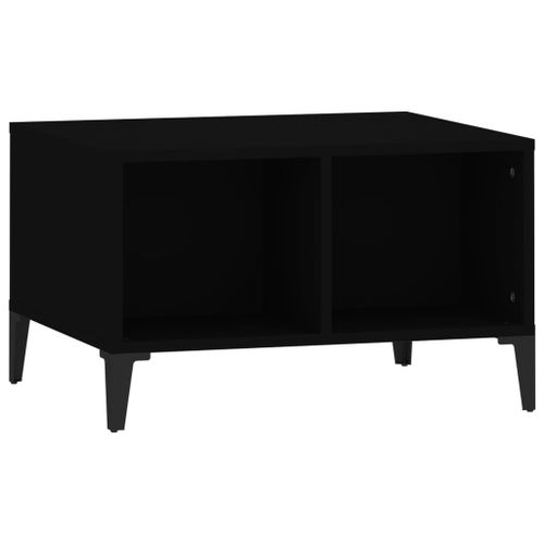 Vidaxl Table Basse Noir 60x50x36,5 Cm Bois D'ingénierie