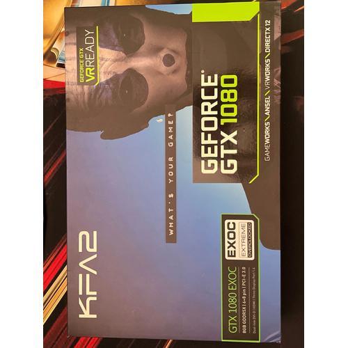 Carte graphique KFA2 GeForce GTX 1080 8Go Exoc Extreme Overclocked DVI HDMI 3 DisplayPort 1.4