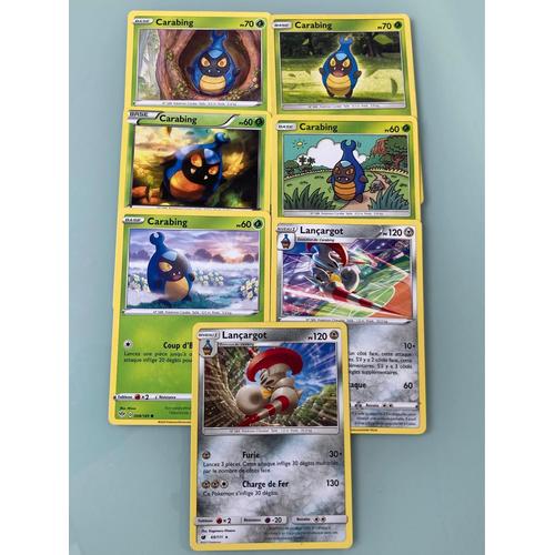 (3284) 5x Carabing + 2x Lançargot (Pokemon)