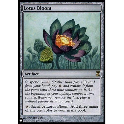 Lotus Bloom - The List Avec Logo Spirale Temporelle - Mtg/Magic - Rare Vo