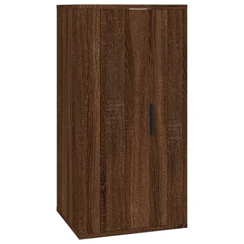 Vidaxl Meuble Tv Mural Chêne Marron 40x34,5x80 Cm