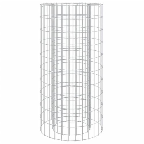vidaXL Foyer en gabion Ø 50 cm Fer galvanisé