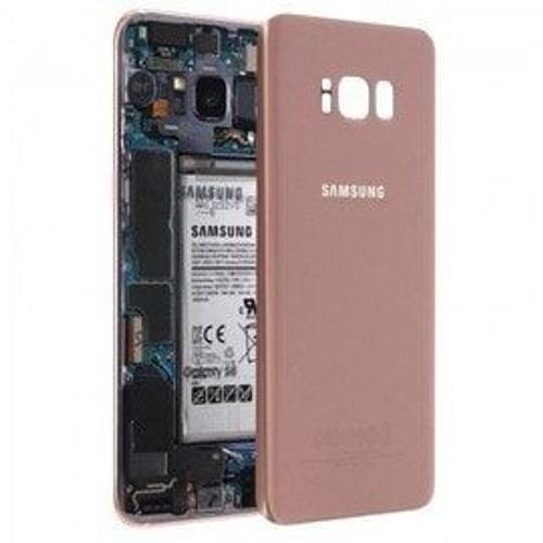 Vitre Arrière / Cache Batterie Samsung Galaxy S8 Plus - Rose - Adhésif Inclus