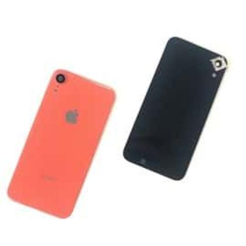 Vitre Arrière Apple Iphone Xr Rose Corail Coque Capot Cache Batterie Dos
