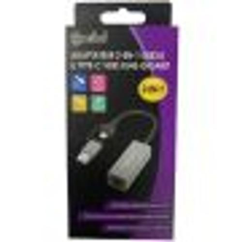 ADAPTATEUR USB TO RJ45 10/100/1000 Mbps COMBO (USB-C+ A)