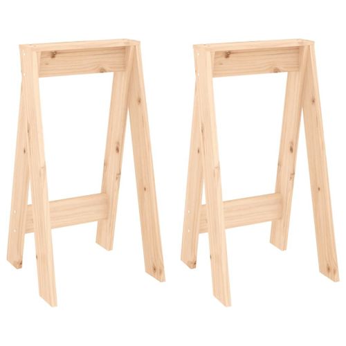 Vidaxl Tabourets 2 Pcs 40x40x75 Cm Bois Massif De Pin