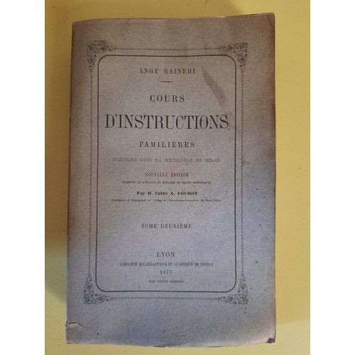 Cours D'instructions Familières Tome 2